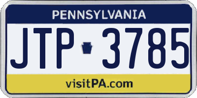 PA license plate JTP3785