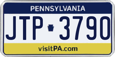 PA license plate JTP3790