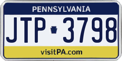 PA license plate JTP3798