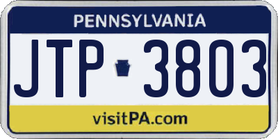 PA license plate JTP3803