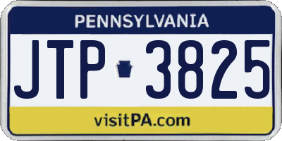 PA license plate JTP3825