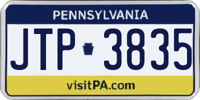 PA license plate JTP3835