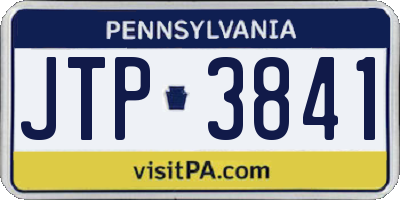 PA license plate JTP3841