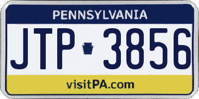 PA license plate JTP3856