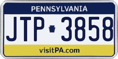PA license plate JTP3858