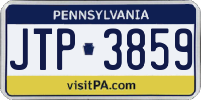 PA license plate JTP3859