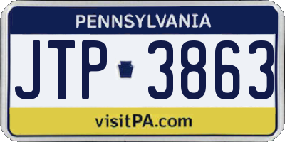 PA license plate JTP3863