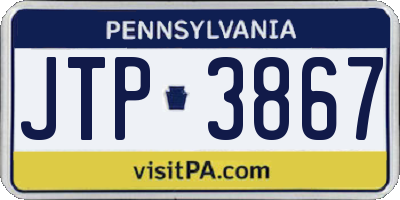 PA license plate JTP3867