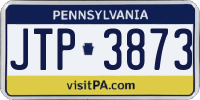 PA license plate JTP3873