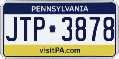 PA license plate JTP3878