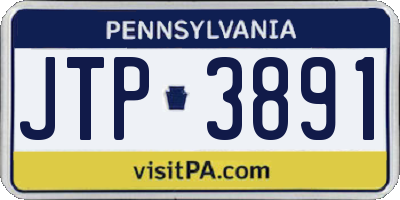 PA license plate JTP3891