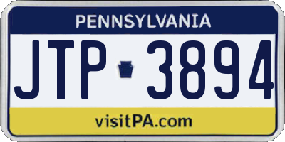 PA license plate JTP3894