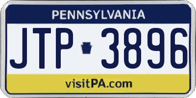PA license plate JTP3896