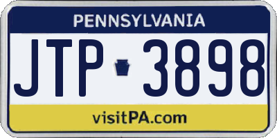 PA license plate JTP3898