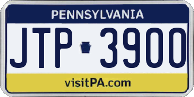 PA license plate JTP3900