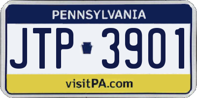 PA license plate JTP3901