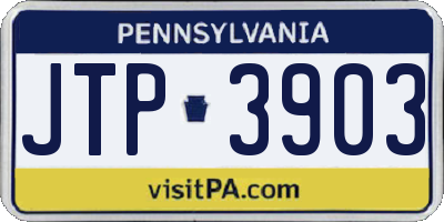 PA license plate JTP3903