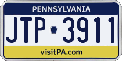 PA license plate JTP3911