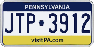 PA license plate JTP3912