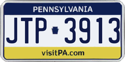 PA license plate JTP3913