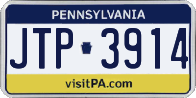 PA license plate JTP3914
