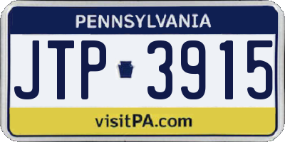 PA license plate JTP3915