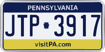 PA license plate JTP3917