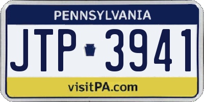 PA license plate JTP3941