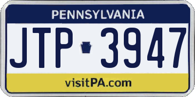 PA license plate JTP3947