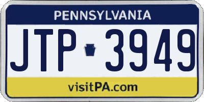 PA license plate JTP3949