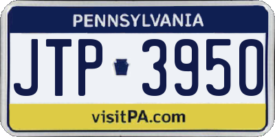 PA license plate JTP3950