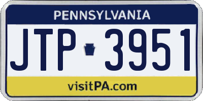 PA license plate JTP3951