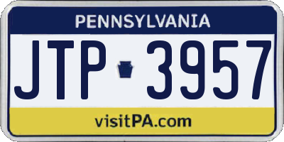 PA license plate JTP3957