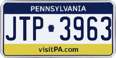 PA license plate JTP3963