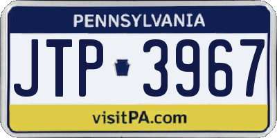 PA license plate JTP3967