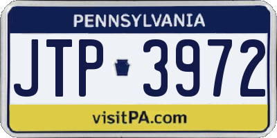 PA license plate JTP3972