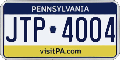 PA license plate JTP4004