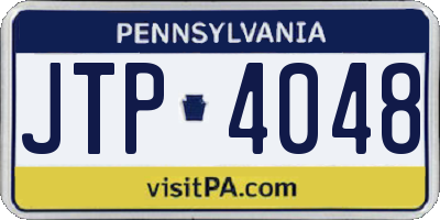 PA license plate JTP4048