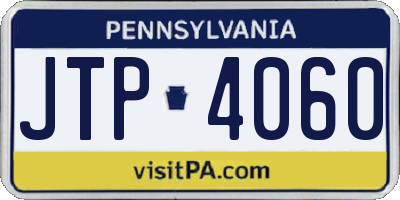 PA license plate JTP4060
