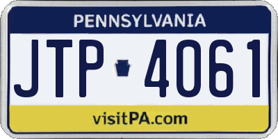 PA license plate JTP4061