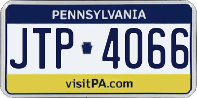PA license plate JTP4066