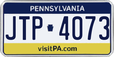PA license plate JTP4073
