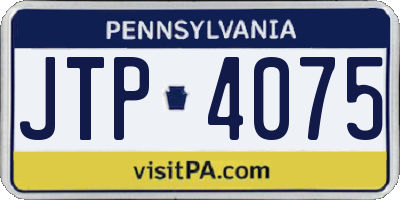 PA license plate JTP4075