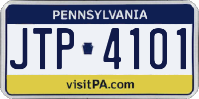 PA license plate JTP4101