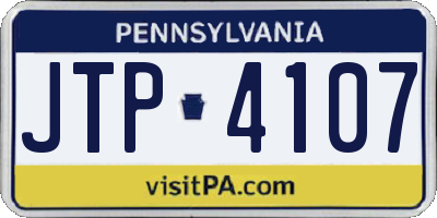 PA license plate JTP4107