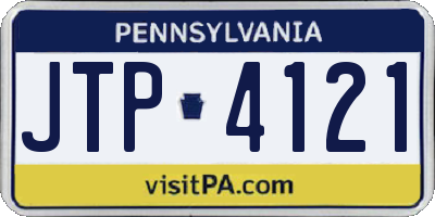 PA license plate JTP4121