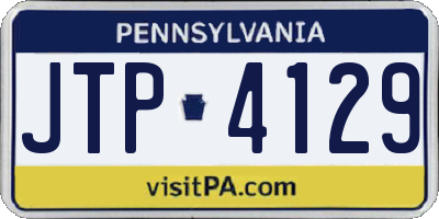 PA license plate JTP4129