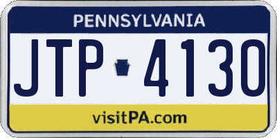 PA license plate JTP4130