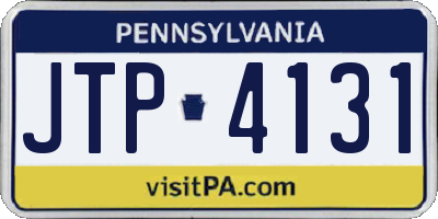 PA license plate JTP4131