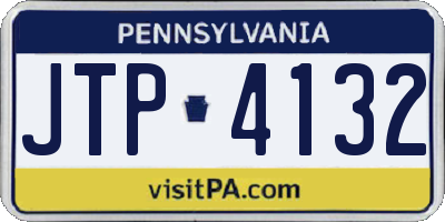 PA license plate JTP4132
